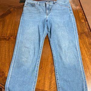 Express Light Blue Straight Jeans